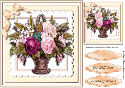 Beautiful Basket of Mixed Rroses and Lilly of the Valley 