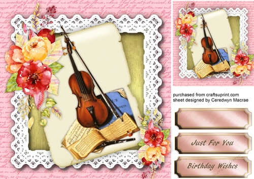 Beautiful Violin on lace 