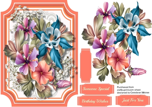 Beautiful Floret Flowers on lace 