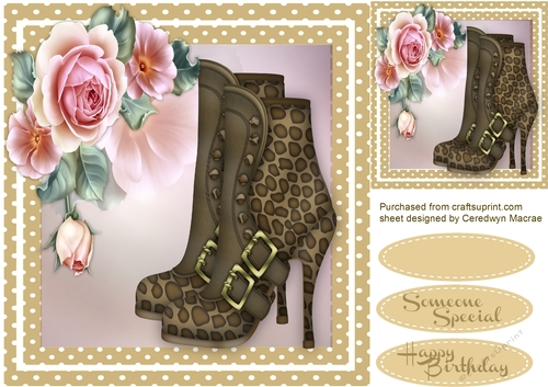 Animal Print Boots and Pink Rroses 1