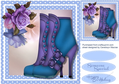 Beautiful Blue Boots and Roses 4, 