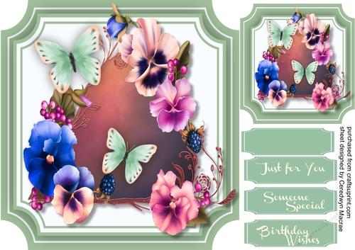Butterflys, Pansys and Berrys 