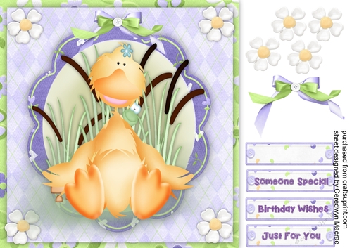 Cute Ducky in the Reeds 
