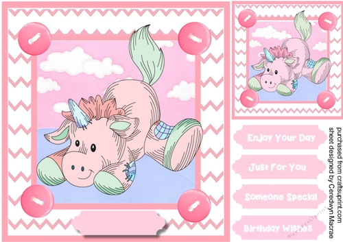 Beautiful Unicorns Delight Pink 