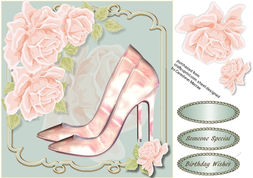 Beautiful Pink shoes and Roses 