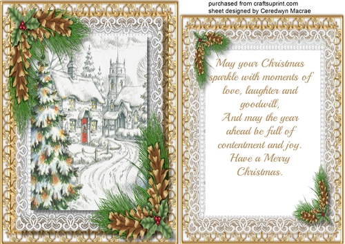 Christmas Wishes with Verse, Gold