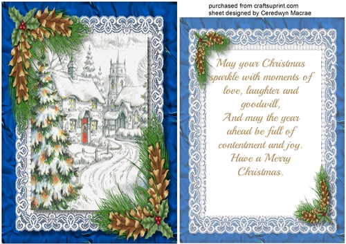 Christmas Wishes with Verse, blue