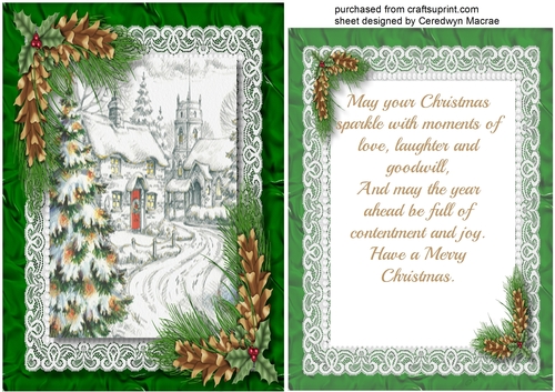 Christmas Wishes with Verse,green 