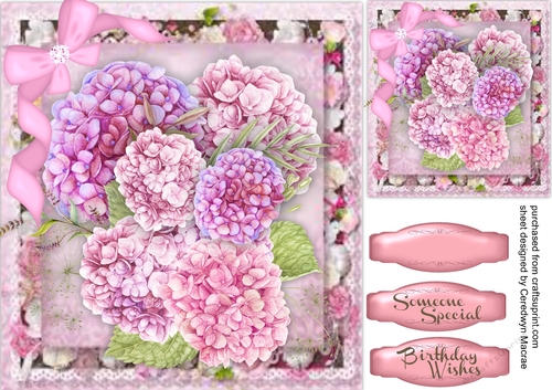 Beautiful Hydrangers on a Flower Mat 