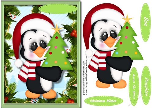 Penguin with the Christmas Tree 