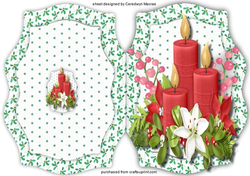 Print, Cut, and Fold , Festive Candles