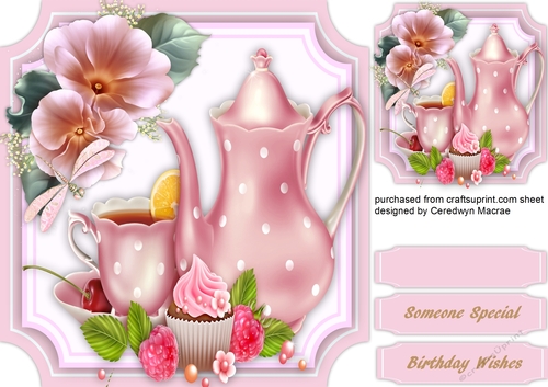 Beautiful Pink Teaset and Roses 