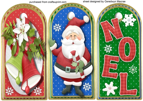 3 Lovely Christmas Tags  , 1