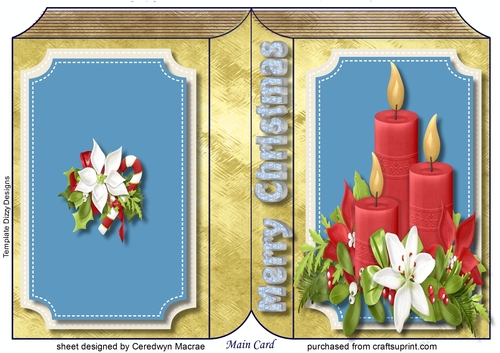Beautiful Christmas Book with Candles 