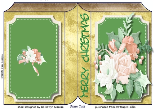 Beautiful Christmas Book with Festive Flowers 