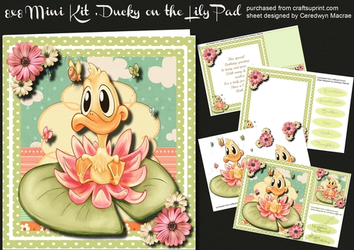 8x8 Mini Kit, Ducky on the Lily Pad