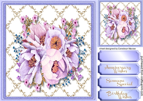 Beautiful Lilac roses pinks on a lattice frame 1