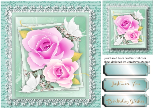 Beautiful Roses on a Lace Mat 2