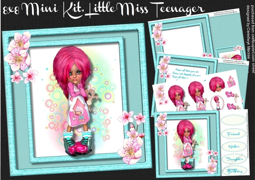 8x8 Mini Kit, Little Miss Teenager 