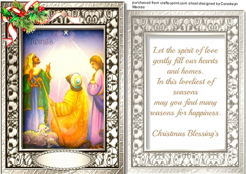Glad Tidings at Christmas with Verse,