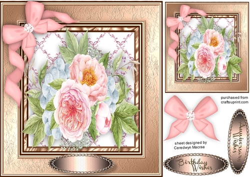 Stunning  Roses in a Golden Frame 