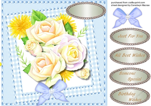 Stunning Roses in a Saddle Stitched Frame 