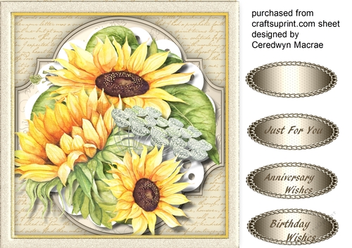 Beautiful Sunflowers in Ornat Mat