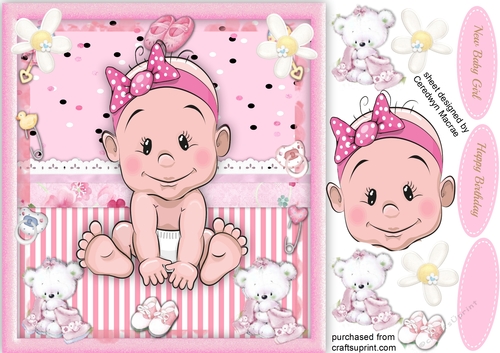 Baby Girls Birth or 1st Birthday 