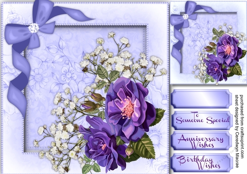 Stunning Lilac Roses and Babys Breath , 1  