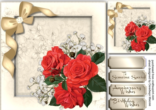 Stunning Red Roses and Babys Breath , 4
