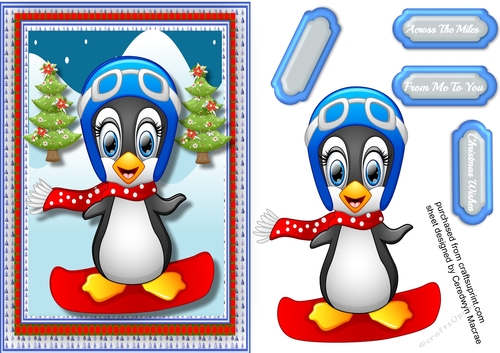 Lovely A5 Ski- Board Penguin 