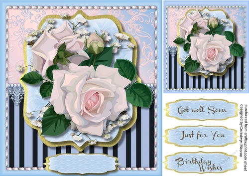 Beautiful White   Roses on a Bracket Frame 3