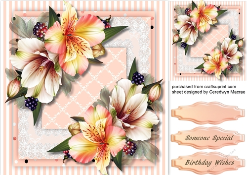 Beautiful Lillies on lace 