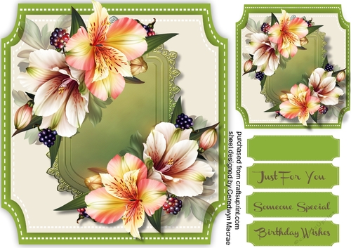 Beautiful Summer[s End on Sage Green Cut Out Mat 