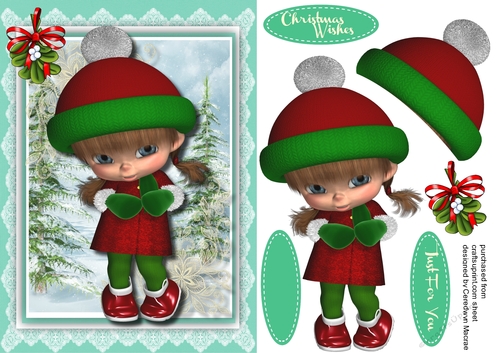 Cute Little Snow Girl, 