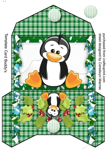 Christmas Money Wallet Penquin Power