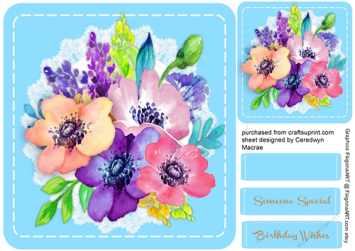 Stunning Watercolored Anemone