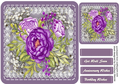 Stnning Roses in Stitched Frame 