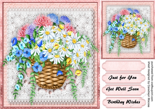 Beautiful Basket of Mixed Flowers 
