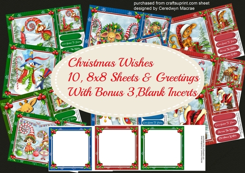 8x8 Bumper kit ,Christmas Wishes ,with Bonus Incerts 