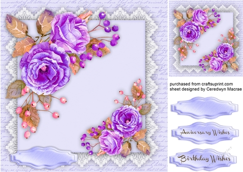 Beautiful Lilac Roses and Berrys 
