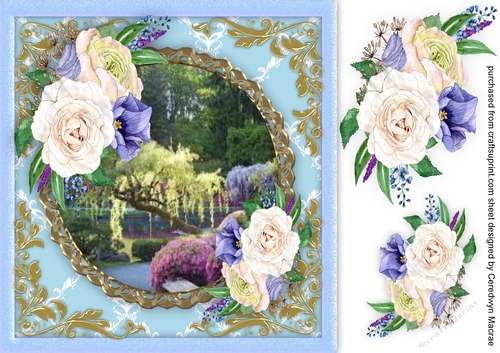 Beautiful Roses and Water Scene  1