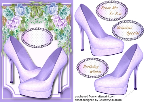 Beautiful Lilac Shoes and Flowers 