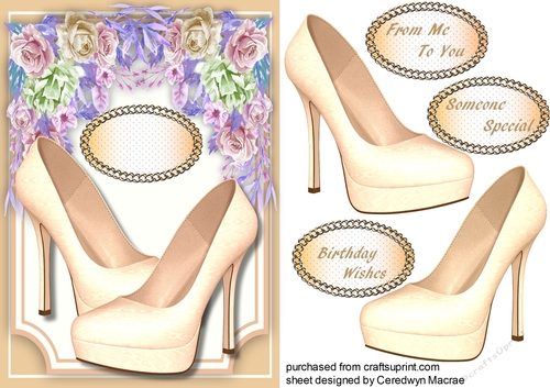 Beautiful Peach Shoes and Flowers 