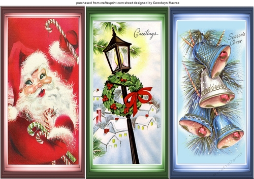 3 Beautiful Christmas Dl Cards 