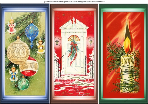 3 Beautiful Christmas Dl Cards 