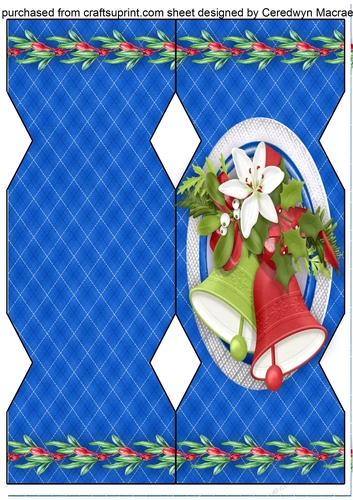 Large D.L. Print, Cut, and Fold , Christmas Bells  