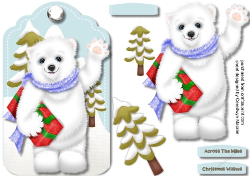Chritms Tag with Pola Bear 