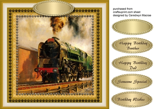 Lovely Steam Train in a Diamond Frame 2