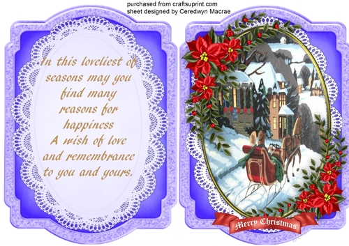 Pint ,and Cut with Sleigh Ride and Ponsettias 